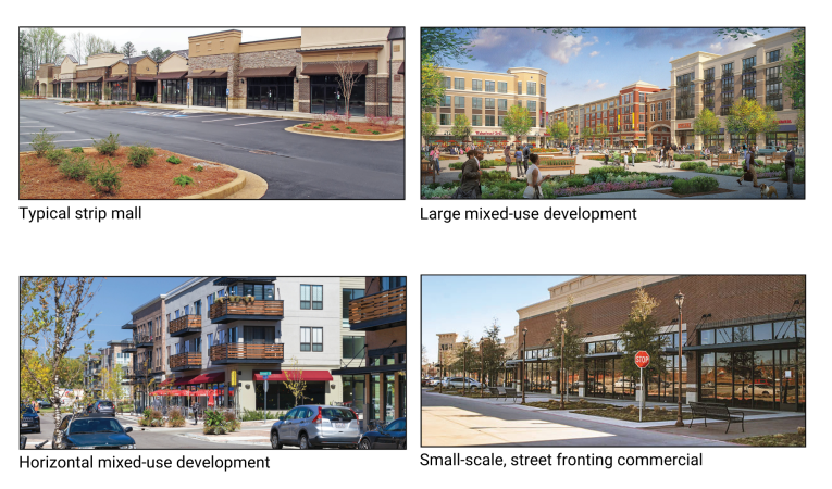 Shopping center options